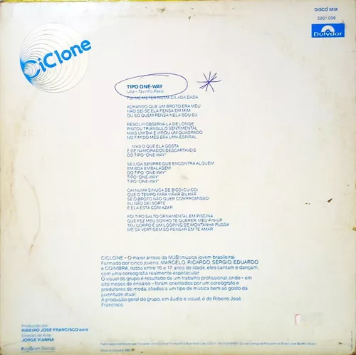 Ciclone Lp 1985 Single Tipo One - Way 12035