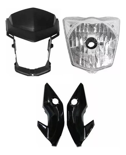 Carenagem Do Farol Completa Preto Plasmoto Cg 150/fan 