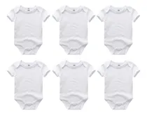 Comprar Ropa Para Bebe Set De 6 Mamelucos Body Pañalero Manga Corta