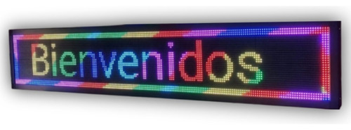 Cartel Led Programable Rgb 16 Colores 200 X 40 Cm Gigante
