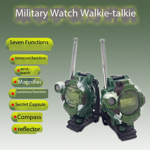 Reloj De Camuflaje Para Niños Walkie Talkie 7 En 1