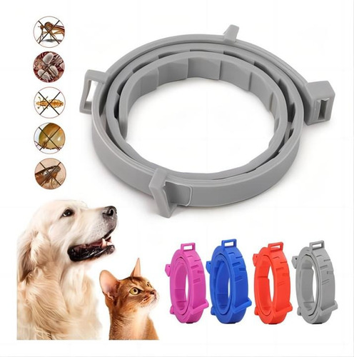4pz Collar De Mascota Ajustable Impermeable Para Perros Gato