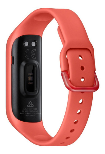 Samsung Galaxy Fit2 (Bluetooth) Sport 1.1" caja 46.6mm de plástico negra, malla scarlet de tpu SM-R220
