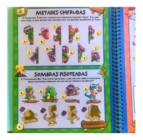 Livro Infantil Dinossauros - Adesivos, Atividades, Jogos E