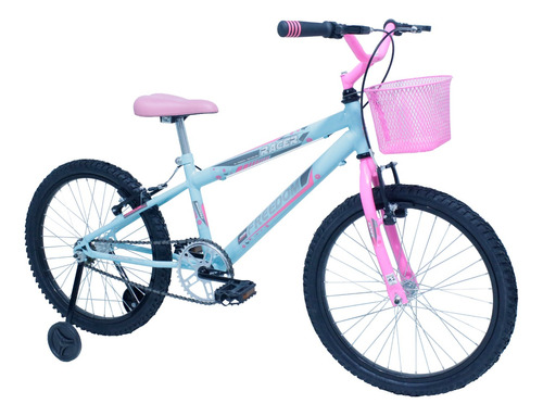 Bicicleta Infantil Aro 20 Feminina Com Rodinhas E Cestinha