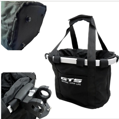 Cesta Dianteira Bicicleta Removível Gts Tecido Compras Pet