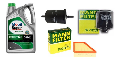 Kit Filtros Vw Gol 1.6l 2009-2017 Mann Filter 5w30 Mobil