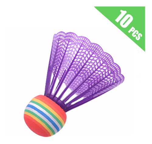 10pcs Shuttlecocks Nylon Badminton Várias Cores Duráveis