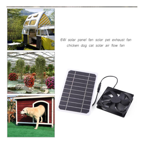 A Kit Ventilador De Painel Solar 5w Exaustor Solar À Prova