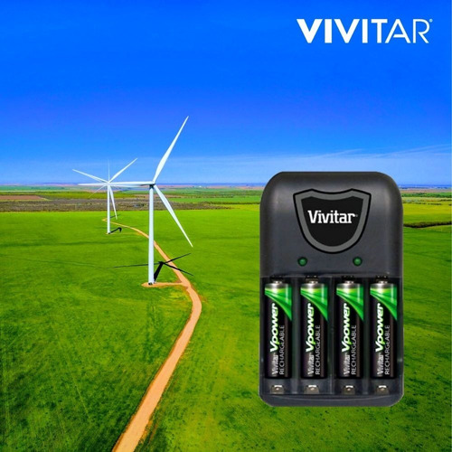 Vivitar Vpower 4aaa Bateria Recargable Cargador - Inteldeals