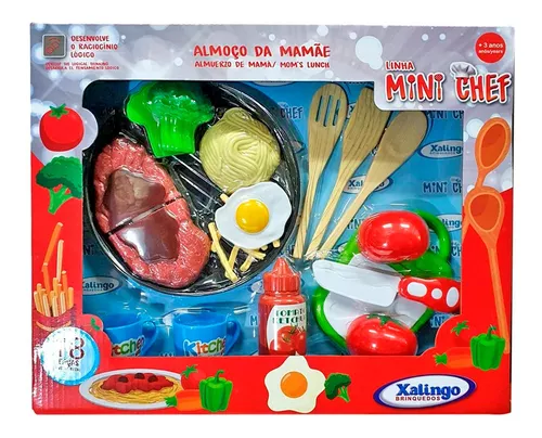 Comidinha de Brinquedo Mini Chef Almoço da Mamãe Xalingo