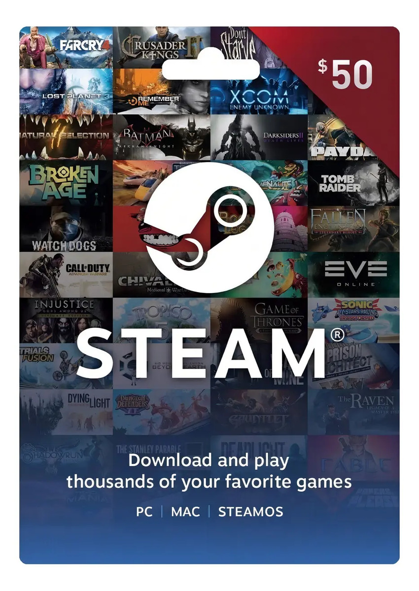 Gift card Steam (Físico)