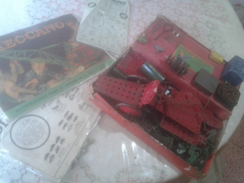 Antiguo Juguete Meccano England + Catalogo Y Accesorios