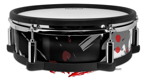 Skin Wrap Para Roland Pd-128 Drum Abstract 02 Rojo (tambor