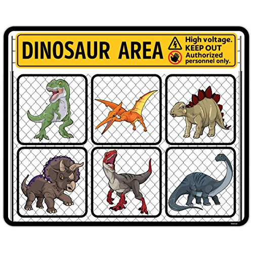 Dinosaur Sign - 13 X 16 Inches - Aluminum - Dinosaur Ro...