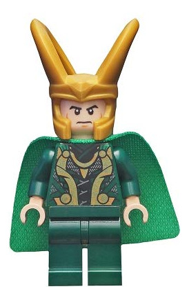 Super-heróis Lego: Minifigura De Loki Com Cetro E Tessera