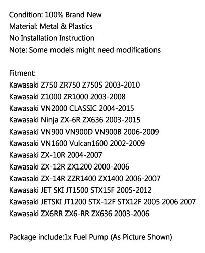Bomba De Combustible Para Kawasaki 49040-0007 49040-0008