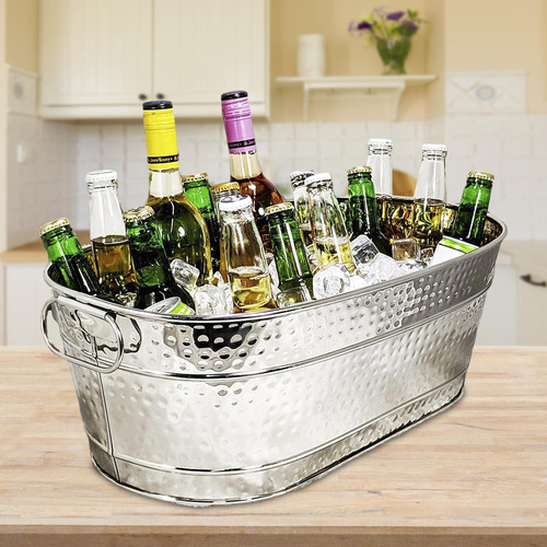 L Cubo De Hielo Galvanizado, Soporte Para Hielo, Cubo De