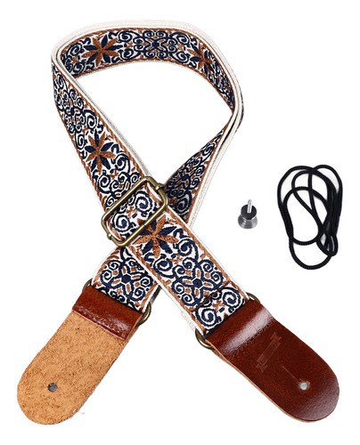 Correa De Ukelele De Estilo Étnico Bordada De Longitud Ajust