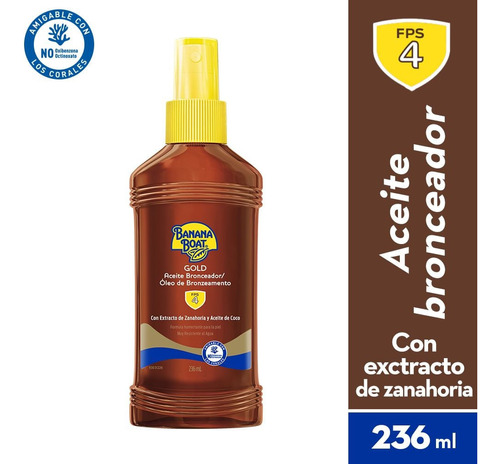 Bronceador Banana Boat Aceite Spf4 X 240ml