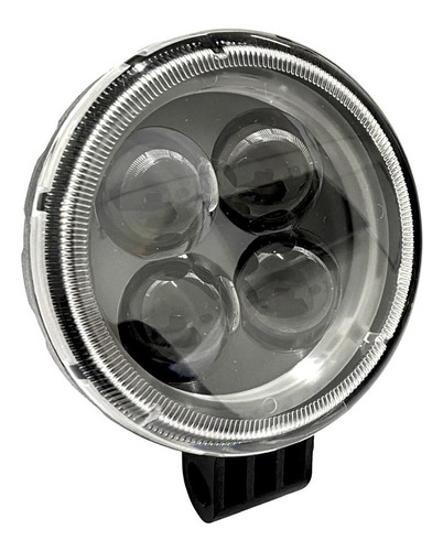 Farol De Milha 4 Led 12v 24v 3d Redondo 12w Caminhão Moto