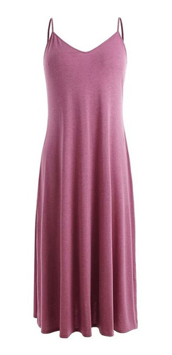 Vestido Negro O Rosa Palo Largo Talla Plus + Envío Gratis