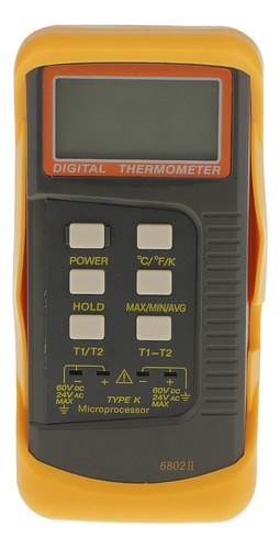Bp2 Sonda For Termocupla Con 2 Canales Tipo K Y Pantalla Lcd