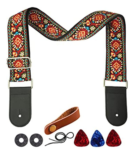 Farcaya Guitar Strap Acústico Eléctrico Bass Guitar Strap Ja