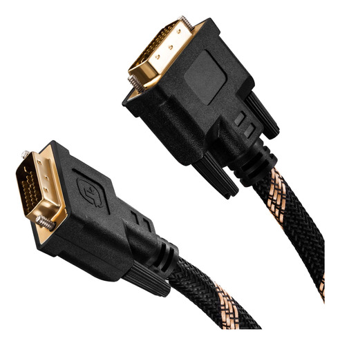 Cable Dvi A Dvi De 20 Pies, Nailon Trenzado Dvi-d 24+1 Doble