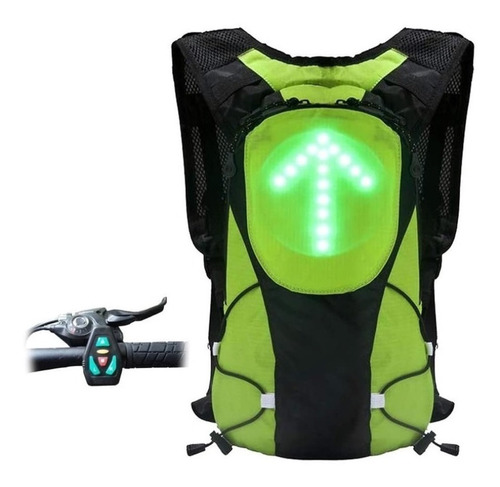 Mochila Led Ciclista Liviana 12 L Con Control Remoto