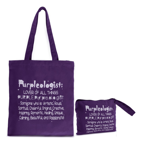 Regalo Morado Para Mujer Juego 2 Bolsa Morada Cosmetico