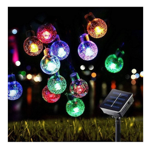 Serie De Luz Led 12m 100 Focos Decorativos Luz Solar2024