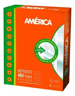 Repuesto America Escolar N3 Pack Familiar C/banda X 480 Hjs