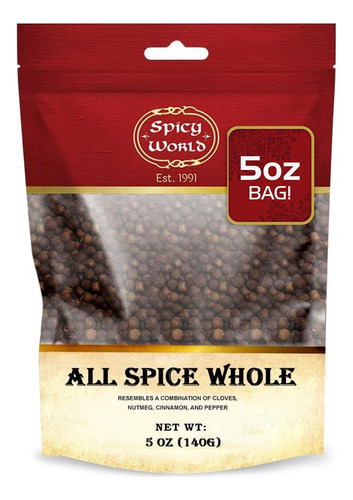 Bayas Enteras De Pimienta De Jamaica, Bolsa De 5 Onzas, De S