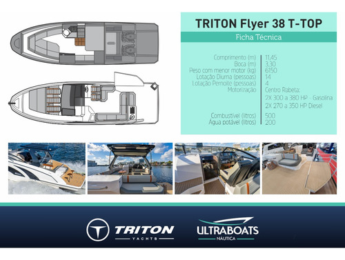 Lancha Triton Flyer 38 T-top || Zero ||