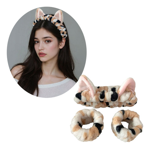 Diadema Y Pulsera Cosmética De Felpa Para Uso Diario.