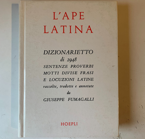 L´ape Latina Dizionarietto 1991