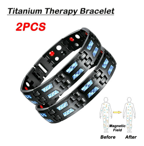 Pulsera Magnética Titanium Power Ultra Strength Therapy, 2 U