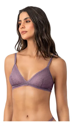 Leonisa Bralette En Encaje De Textura Ultrasuave Violeta