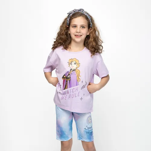 Polera Niña Watch Me Rule Frozen Morado Disney