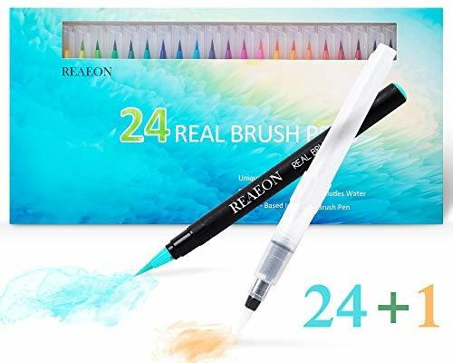 Plumas De Pincel Para Acuarela, Pluma De Pincel Real, 24 Mar