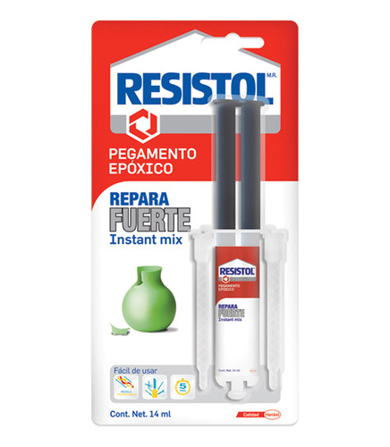 Pegamento Epoxico Resistol 1524151 Jeringa Transparente 14ml