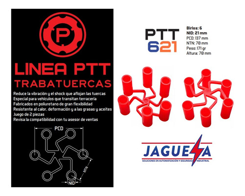 Trabatuercas Kit4 6x21mm Camioneta Np300 Frontier Hilux