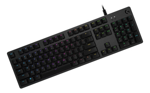 Imagen 2 de 2 de Teclado gamer Logitech Serie G G512 QWERTY GX Blue inglés US color carbón con luz RGB