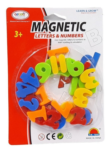 Numeros Y Operaciones Matematicas Magneticas De Colores 26pc
