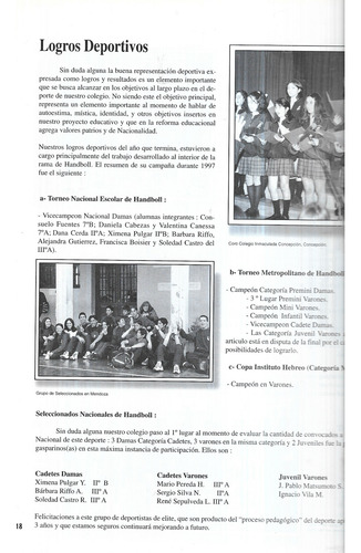 Saint Gaspar College Anuario 1997 (Usado)