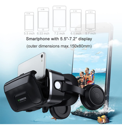 Auriculares 6.0 Vr + Vr Shinecon + Estéreo, Gafas 3d