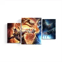 Comprar Cuadros Tripticos Videojuego Mortal Kombat Scorpion Sub Zero