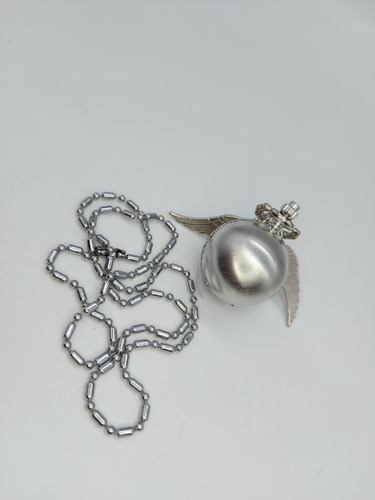 Imagen 5 de 6 de Harry Potter Snitch Reloj Colgante Collar Plateada