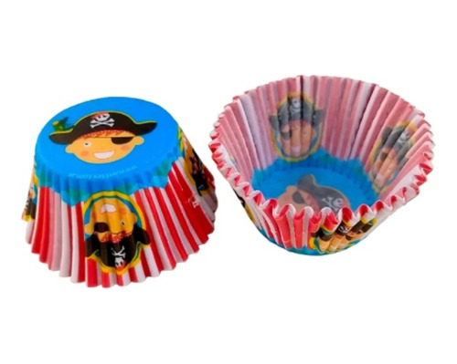 Pirotines Pirata Calavera X 20 U Cupcakes Muffin Personaje